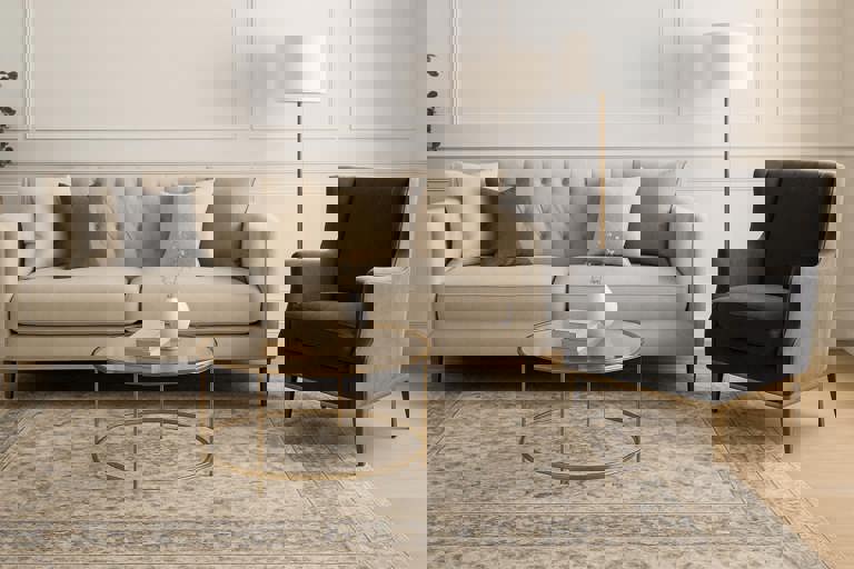 چطور مبل راحتی یا استیل را با فرش خانه ست کنیم؟ | راهنمای هماهنگی مبلمان و فرش